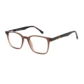Wendy - Rectangle Brown Glasses for Women