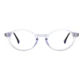 Elijah - Oval Purple Glasses for Women