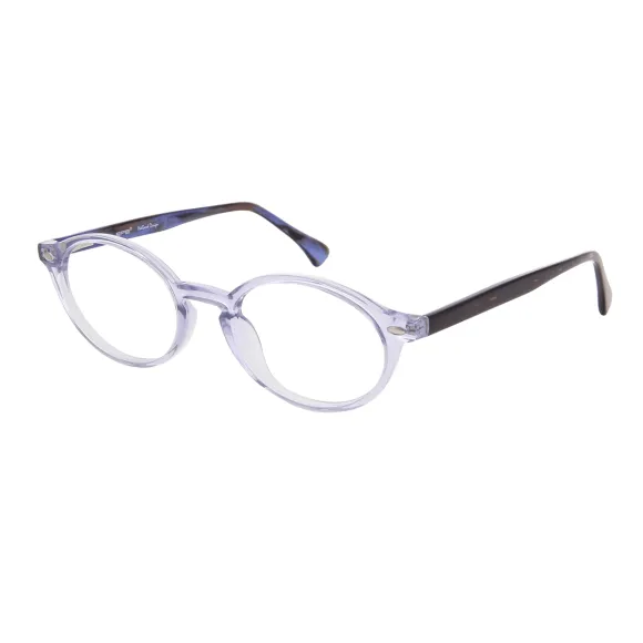 oval purple eyeglasses