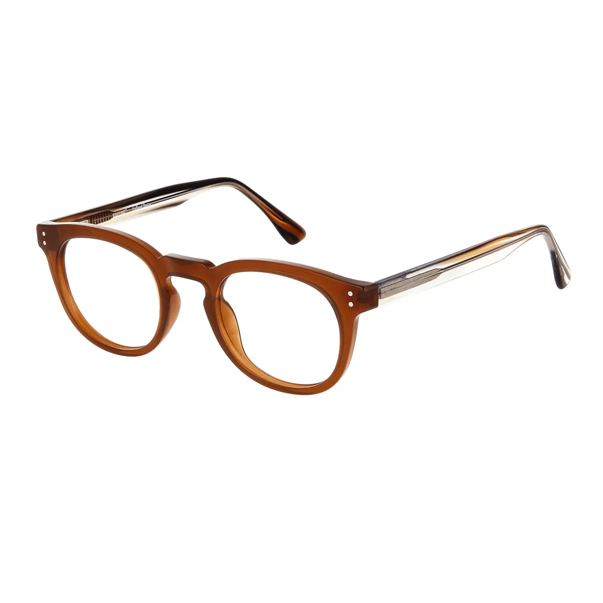 Annette - Oval Wood Texture Glasses for Women - EFE