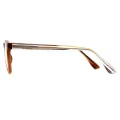 Annette - Oval Wood Texture Glasses for Women