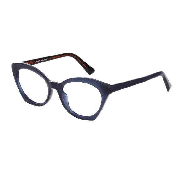 cat-eye blue eyeglasses