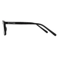 Grier - Rectangle Black Glasses for Men & Women