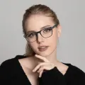 Downey - Rectangle Translucent Glasses for Men & Women