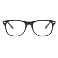 Downey - Rectangle Black-Translucent Glasses for Men & Women