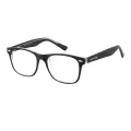 Downey - Rectangle Black-Translucent Glasses for Men & Women