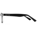 Downey - Square Black-Translucent Glasses for Men & Women