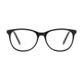 Lindsay - Oval Black Glasses for Men & Women