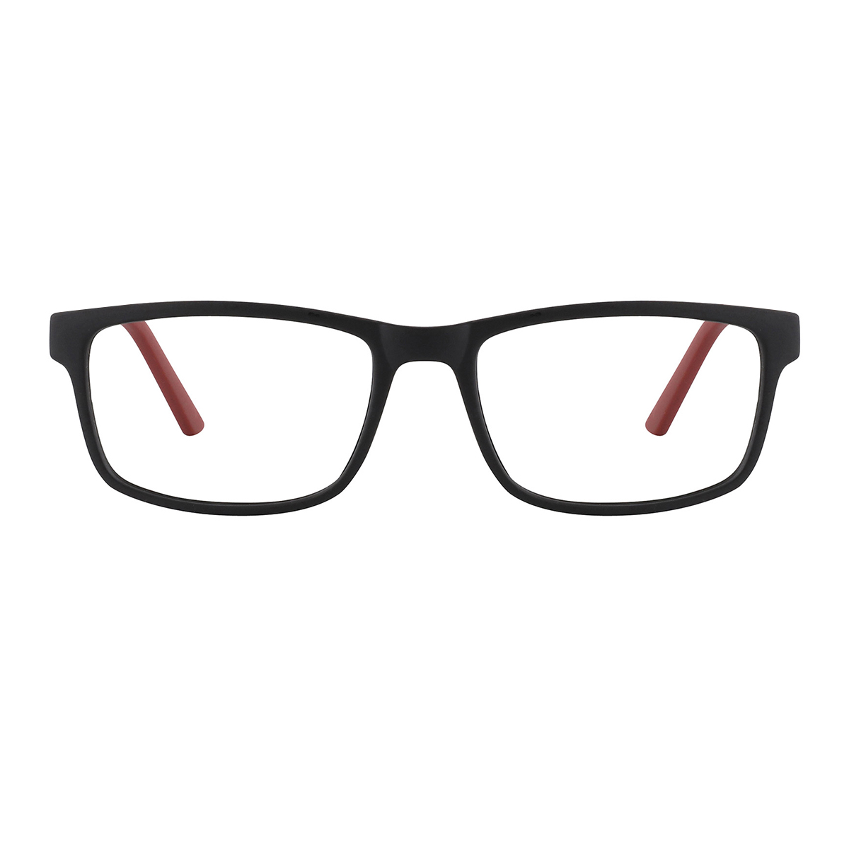 rectangle black-red eyeglasses