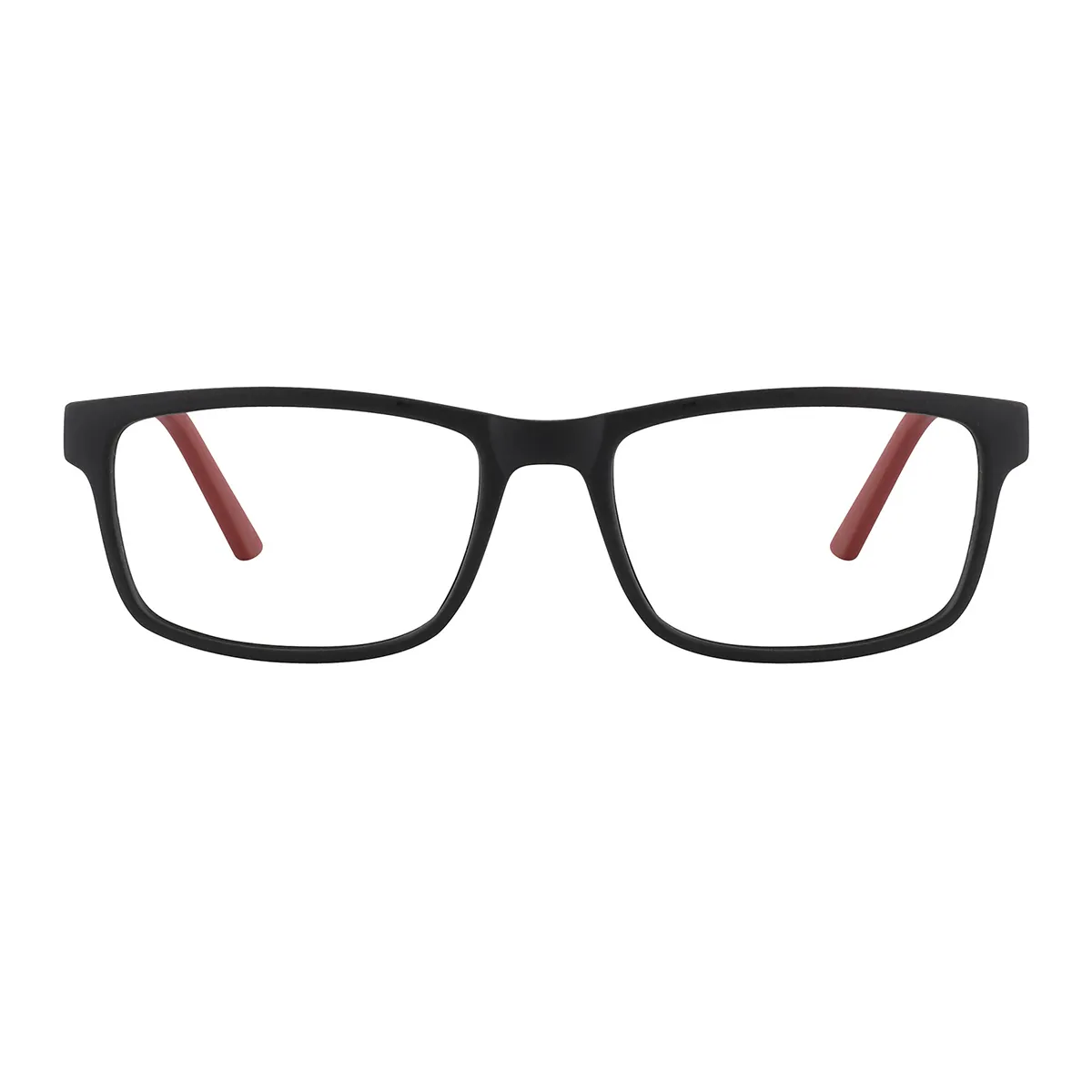 Classic Rectangle Black-Red  Eyeglasses for Women & Men