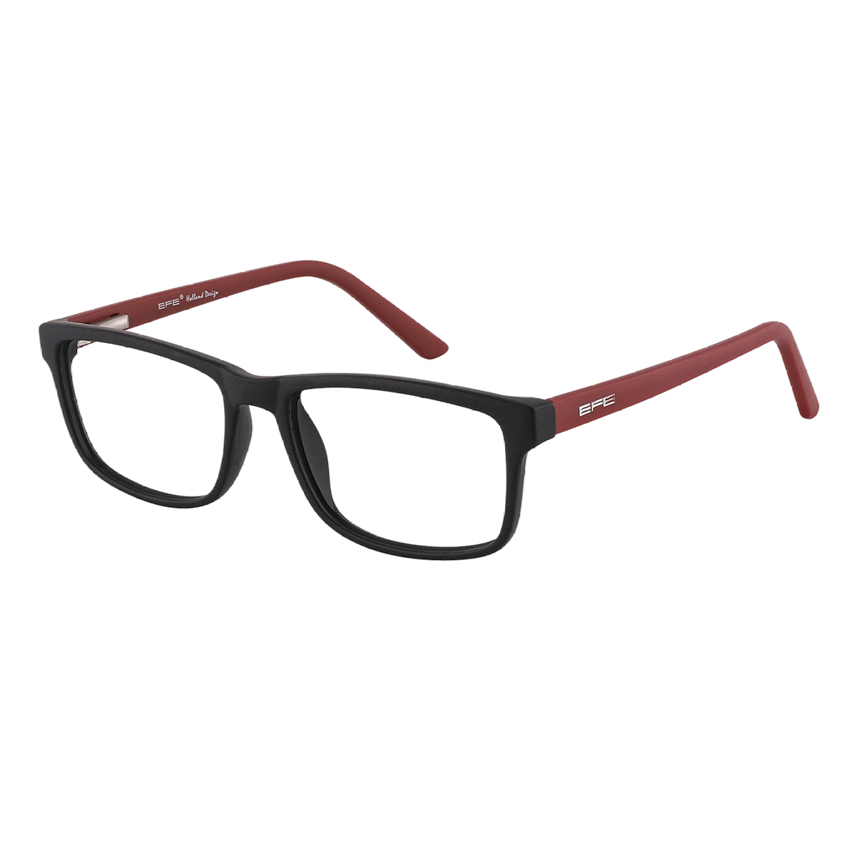 Burroughs - Rectangle Black-Red Glasses for Men & Women - EFE