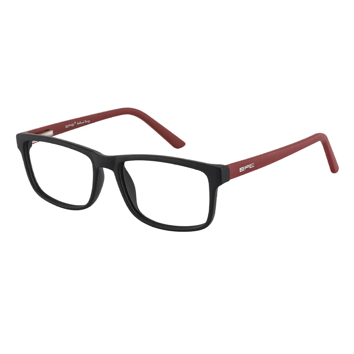 Classic Rectangle Black-Red Glasses for Men & Women