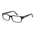 Tracy - Rectangle Black-Green Glasses for Men & Women