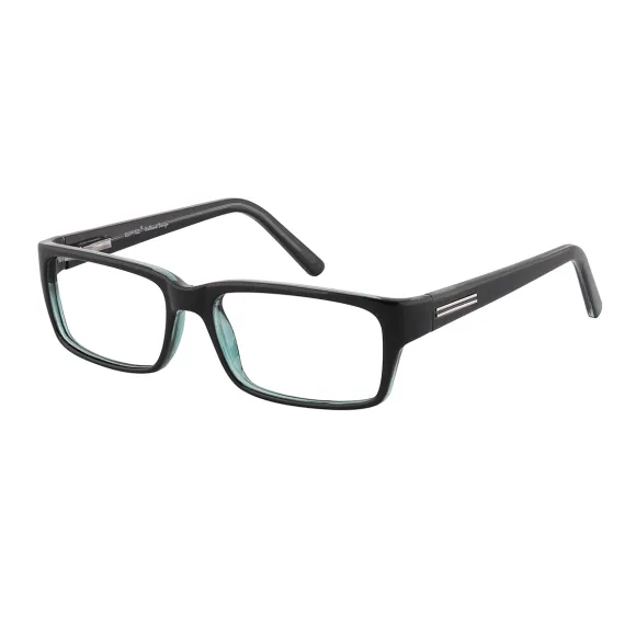rectangle black-green eyeglasses