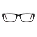 Tracy - Rectangle Black-Red Glasses for Men & Women
