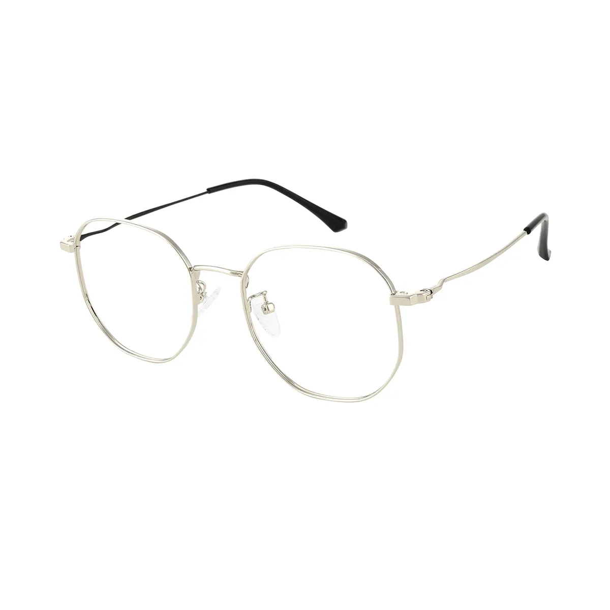Classic Geometric Black-gold Eyeglasses for Women & Men