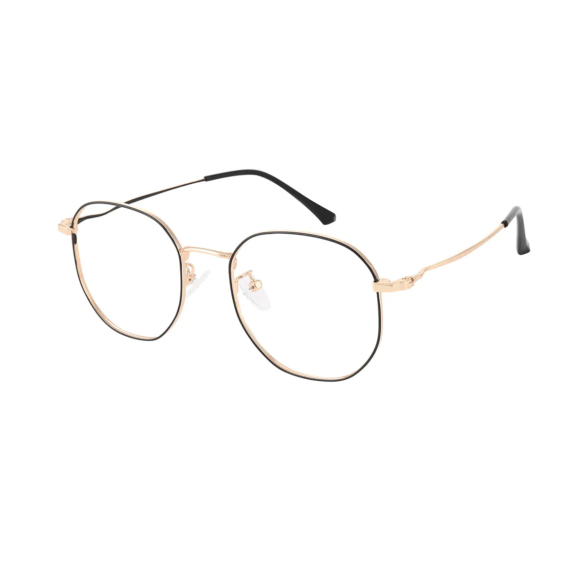Whitman - Geometric Gold black Glasses for Women