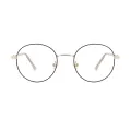 Klein - Round Black-silver Glasses for Men & Women