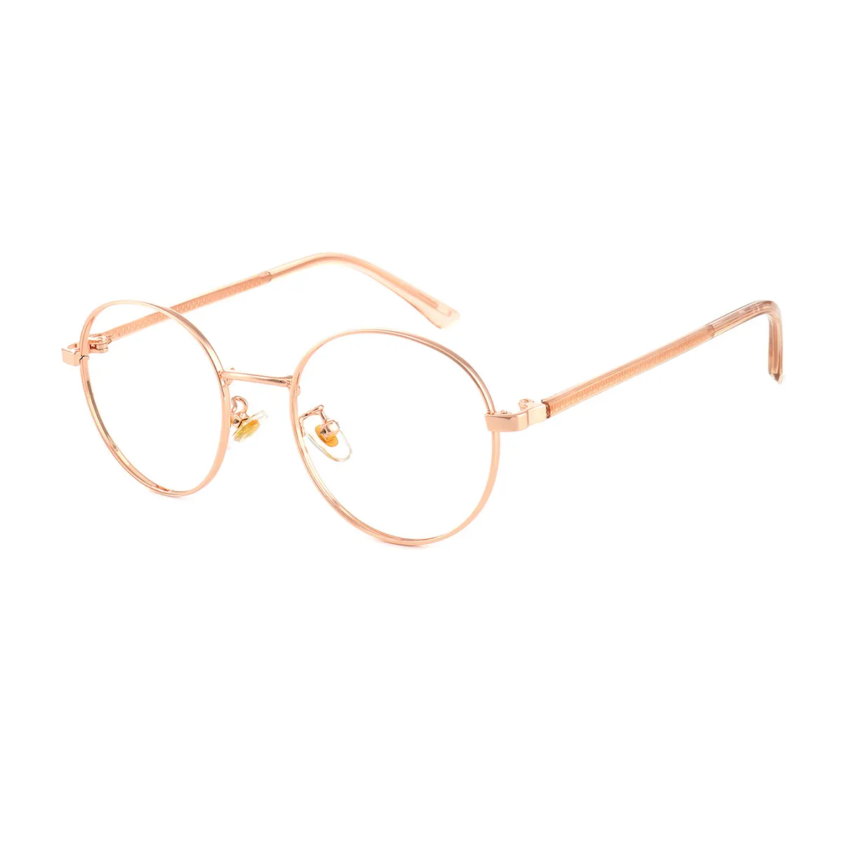 Klein - Round Rose-gold Glasses for Men & Women