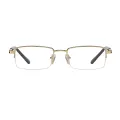 Rock - Rectangle Gold Glasses for Men