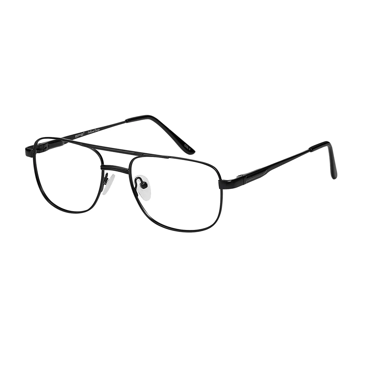 Manuel - Aviator Black Glasses for Men