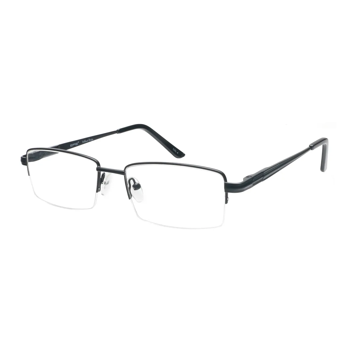 Pollock - Rectangle Black Glasses for Men