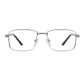 Bliss - Rectangle Silver Glasses for Men