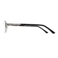 Luther - Rectangle Silver Glasses for Men