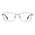 Kemp - Rectangle Gunmetal Glasses for Men