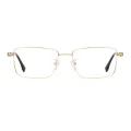 Kemp - Rectangle Gold Glasses for Men
