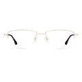 Delaney - Rectangle Gold Glasses for Men