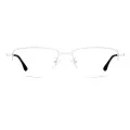Delaney - Rectangle Silver Glasses for Men