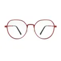 Castro - Geometric Red Glasses for Men & Women