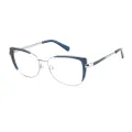 Alvira - Square Blue Glasses for Women