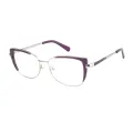 Alvira - Square Purple Glasses for Women