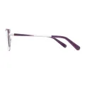 Alvira - Square Purple Glasses for Women