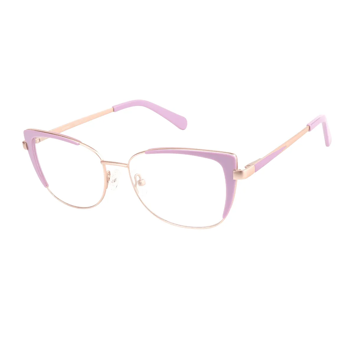 Alvira - Square Pink Glasses for Women