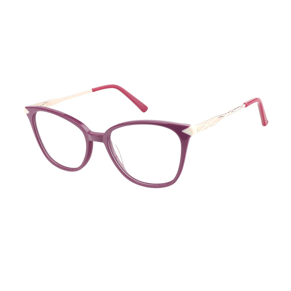 Iona - Square Purple Glasses for Women