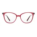 Iona - Square Red Glasses for Women
