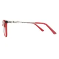 Iona - Square Red Glasses for Women