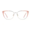 Rebecca - Square Pink Glasses for Women