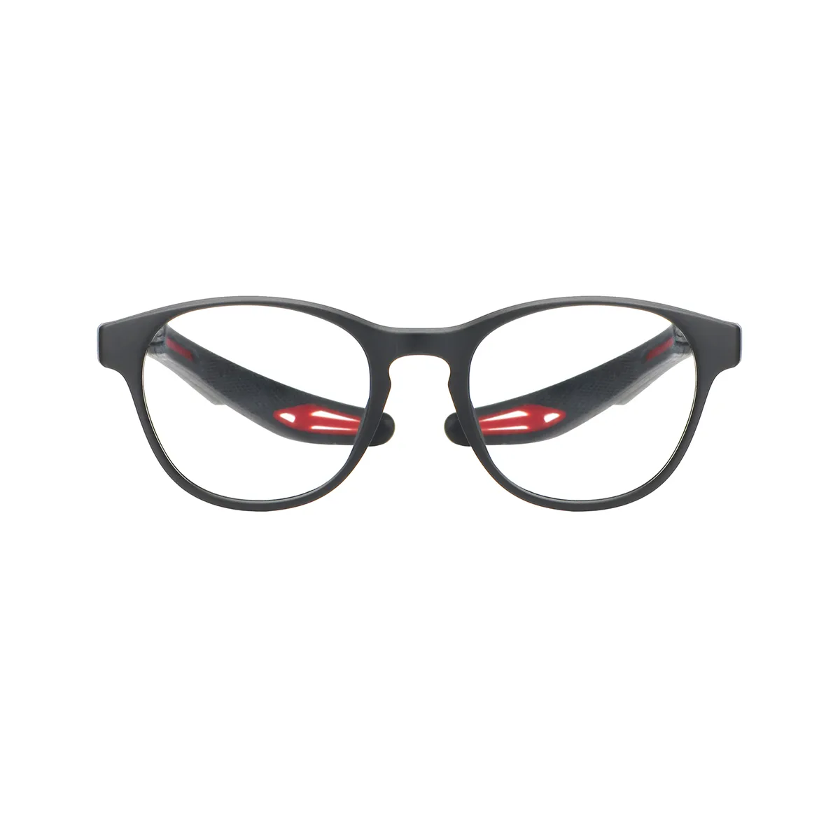 Sports Oval Black-Red  Eyeglasses for Men
