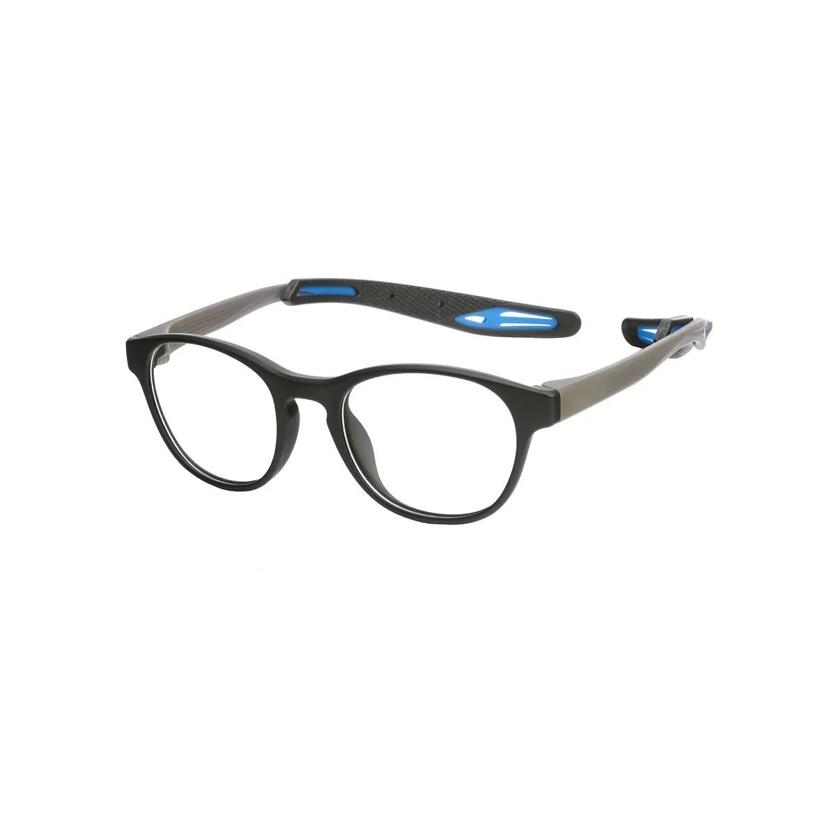 Karen - Oval Black-Blue Glasses for Men - EFE