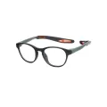Karen - Oval Black-Orange Glasses for Men
