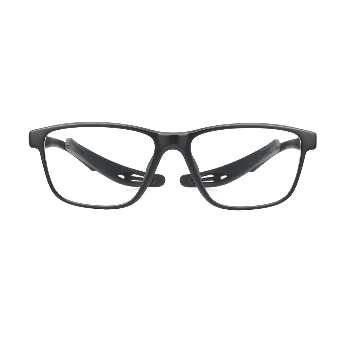 Sports Rectangle Black-Gray  Eyeglasses for Men