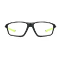 George - Rectangle Black-Green Glasses for Men & Women