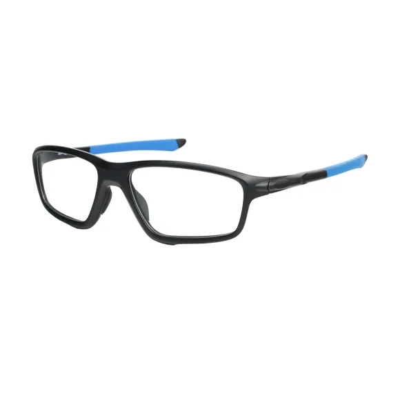 oval black-blue eyeglasses