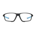 George - Rectangle Black-Blue Glasses for Men & Women