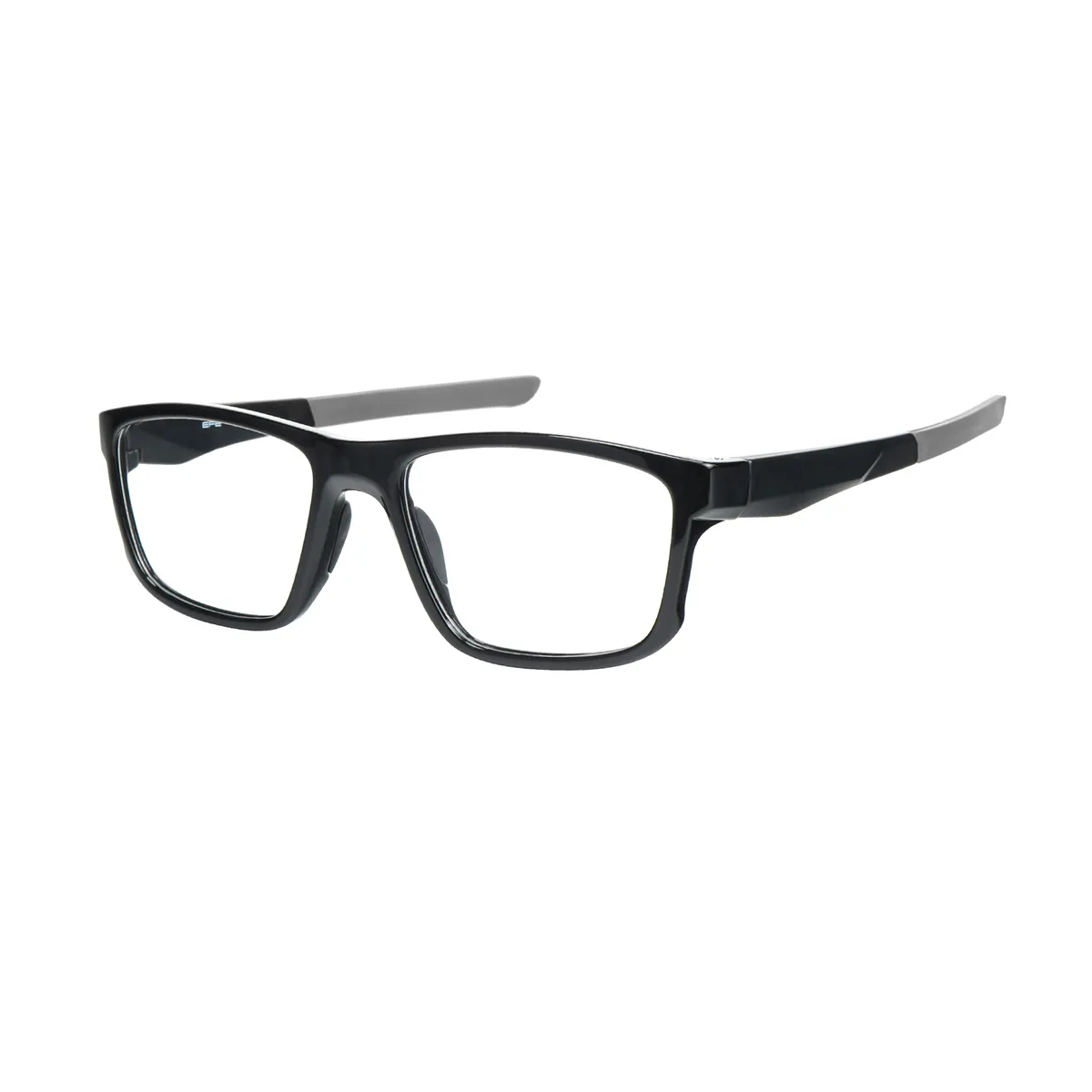 Darwin - Rectangle Black-Gray Glasses for Men