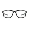 Darwin - Rectangle Black-Gray Glasses for Men